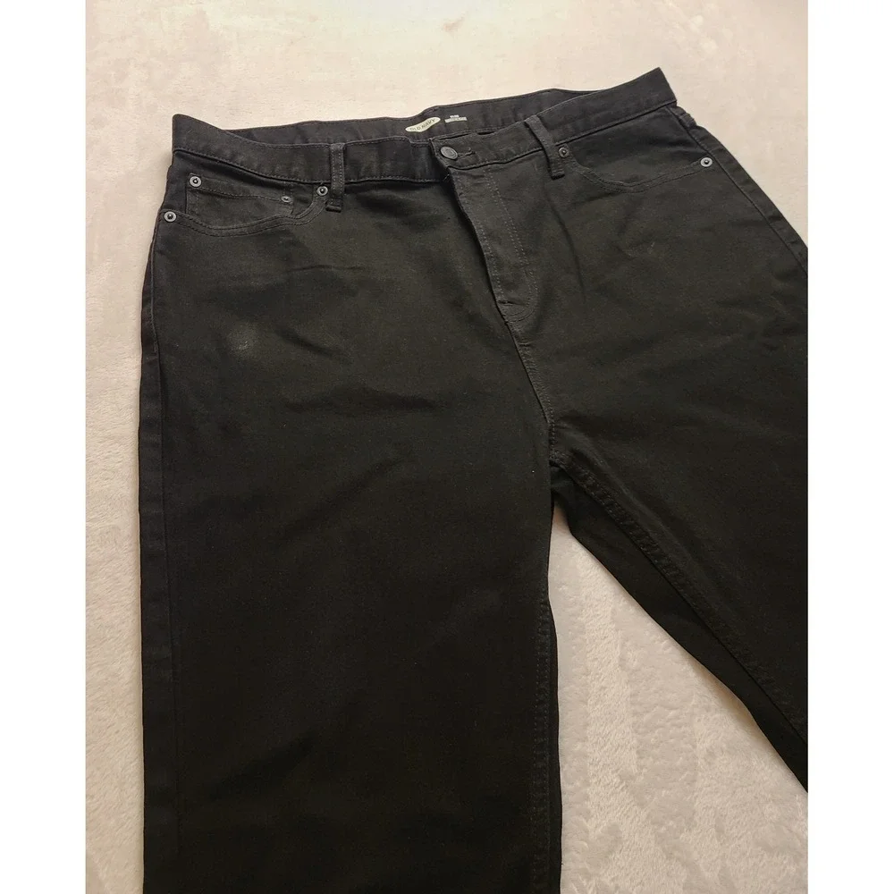 Old Navy Slim Built-In Flex Jeans Men's 38x30 Black Rinse Stretch Pants Slim fit